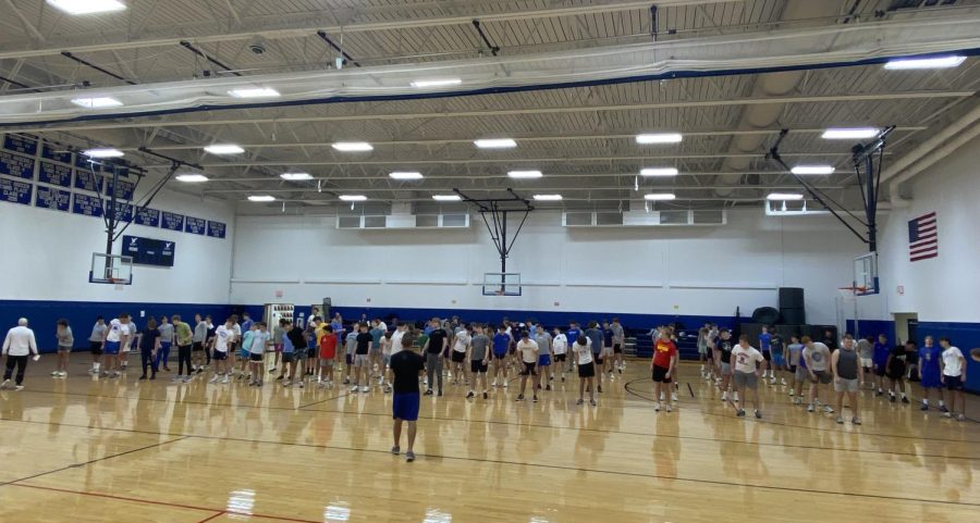 Coaches from different sports have led student-athletes through a variety of speed and agility drills during the speed training sessions. They take place before school on most B-days.