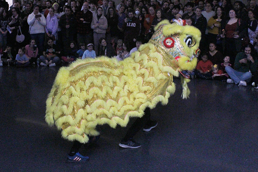Members of the Rockhurst Lion Dragon Squad perform during the Nelson-Atkins Museum of Art Lunar New Year celebration on Jan. 26, 2025.