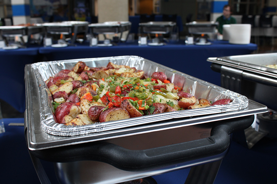 Breakfast potatoes were part of the fixings for the brunch at the Grandparents Mass and Brunch on March 1, 2026.
